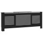Schwarze MDF-Heizkörperabdeckung 205 cm von vidaXL, Zubehör für Heizkörper - Ref: Foro24-325552, Preis: 158,00 €, Rabatt: %