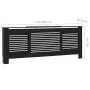 Schwarze MDF-Heizkörperabdeckung 205 cm von vidaXL, Zubehör für Heizkörper - Ref: Foro24-325552, Preis: 169,29 €, Rabatt: %