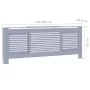Gray MDF radiator cover 205 cm by vidaXL, Accessories for heating radiators - Ref: Foro24-325553, Price: 134,44 €, Discount: %