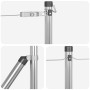 Postes de cerca 7 pcs Plateado Ø32mm 110 cm Acero galvanizado