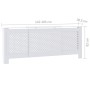 Weiße MDF-Heizkörperabdeckung 205 cm von vidaXL, Zubehör für Heizkörper - Ref: Foro24-325555, Preis: 148,13 €, Rabatt: %