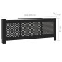Kühlerabdeckung aus schwarzem MDF 205 cm von vidaXL, Zubehör für Heizkörper - Ref: Foro24-325556, Preis: 150,20 €, Rabatt: %
