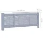 Cubierta para radiador MDF gris 205 cm de vidaXL, Accesorios para radiadores de calefacción - Ref: Foro24-325557, Precio: 123...