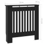 Schwarze MDF-Heizkörperabdeckung 78 cm von vidaXL, Zubehör für Heizkörper - Ref: Foro24-325560, Preis: 73,58 €, Rabatt: %