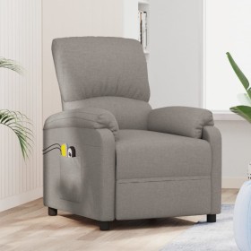 Sillón de masaje eléctrico tela gris taupé