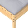 Garden footstool with cushion in solid gray pine wood by vidaXL, Modular outdoor sofas - Ref: Foro24-806639, Price: 73,65 €, ...