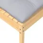 Gartenhocker mit Kissen aus massivem, grauem Kiefernholz von vidaXL, Modulare Sofas für den Außenbereich - Ref: Foro24-806639...