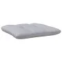 Garden footstool with cushion in solid gray pine wood by vidaXL, Modular outdoor sofas - Ref: Foro24-806639, Price: 70,36 €, ...