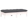 Sofá de jardín de 2 plazas con cojines madera de pino blanco by vidaXL, Modular outdoor sofas - Ref: Foro24-806659, Price: 14...