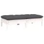 Zweiplätziges Gartensofa mit Kissen aus weißem Kiefernholz. von vidaXL, Modulare Sofas für den Außenbereich - Ref: Foro24-806...