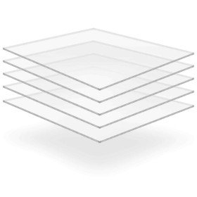 Hojas de Vidrio Acrílico 5 pcs Transparente 40 x 60 cm Acrílico