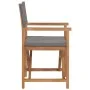 Silla de director madera maciza de teca gris de vidaXL, Sillas de jardín - Ref: Foro24-47411, Precio: 141,70 €, Descuento: %