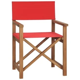 Regiestuhl aus massivem rotem Teakholz von vidaXL, Gartenstühle - Ref: Foro24-47414, Preis: 121,57 €, Rabatt: %