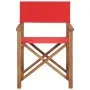 Regiestuhl aus massivem rotem Teakholz von vidaXL, Gartenstühle - Ref: Foro24-47414, Preis: 121,57 €, Rabatt: %