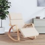 Cremefarbener Schaukelstuhl aus Stoff von vidaXL, Schaukelstühle - Ref: Foro24-351073, Preis: 146,81 €, Rabatt: %