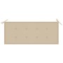 Banco Batavia madera maciza de teca con cojín beige 120 cm