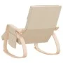 Cremefarbener Schaukelstuhl aus Stoff von vidaXL, Schaukelstühle - Ref: Foro24-351073, Preis: 146,81 €, Rabatt: %