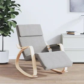 Silla mecedora de tela gris claro de vidaXL, Mecedoras - Ref: Foro24-351074, Precio: 134,53 €, Descuento: %