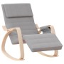 Silla mecedora de tela gris claro de vidaXL, Mecedoras - Ref: Foro24-351074, Precio: 140,71 €, Descuento: %