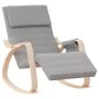 Silla mecedora de tela gris claro de vidaXL, Mecedoras - Ref: Foro24-351074, Precio: 134,38 €, Descuento: %