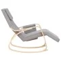 Silla mecedora de tela gris claro de vidaXL, Mecedoras - Ref: Foro24-351074, Precio: 134,38 €, Descuento: %