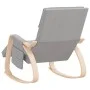 Silla mecedora de tela gris claro de vidaXL, Mecedoras - Ref: Foro24-351074, Precio: 134,38 €, Descuento: %