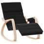 Silla mecedora de tela negro