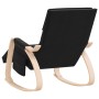 Silla mecedora de tela negro