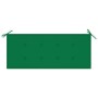 Banco Batavia madera maciza de teca con cojín verde 120 cm