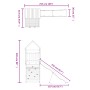 Douglas-Massivholz-Außenspielplatz von vidaXL, Schaukeln und Spielgeräte - Ref: Foro24-3156983, Preis: 389,77 €, Rabatt: %