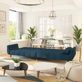 2-seater sofa bed with two blue velvet cushions by vidaXL, Sofas - Ref: Foro24-337581, Price: 307,50 €, Discount: %