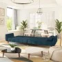 2-Sitzer-Schlafsofa mit zwei blauen Samtkissen von vidaXL, Sofas - Ref: Foro24-337581, Preis: 307,50 €, Rabatt: %