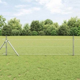 Cerca Hexagonal Plateado 0.6 x 25 m Acero galvanizado