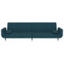 2-Sitzer-Schlafsofa mit zwei blauen Samtkissen von vidaXL, Sofas - Ref: Foro24-337581, Preis: 311,89 €, Rabatt: %