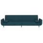 2-Sitzer-Schlafsofa mit zwei blauen Samtkissen von vidaXL, Sofas - Ref: Foro24-337581, Preis: 307,50 €, Rabatt: %