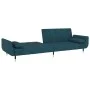 2-Sitzer-Schlafsofa mit zwei blauen Samtkissen von vidaXL, Sofas - Ref: Foro24-337581, Preis: 307,50 €, Rabatt: %