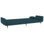 2-Sitzer-Schlafsofa mit zwei blauen Samtkissen von vidaXL, Sofas - Ref: Foro24-337581, Preis: 311,89 €, Rabatt: %