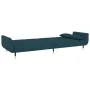 2-Sitzer-Schlafsofa mit zwei blauen Samtkissen von vidaXL, Sofas - Ref: Foro24-337581, Preis: 307,50 €, Rabatt: %