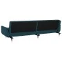 2-Sitzer-Schlafsofa mit zwei blauen Samtkissen von vidaXL, Sofas - Ref: Foro24-337581, Preis: 307,50 €, Rabatt: %