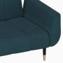 2-seater sofa bed with two blue velvet cushions by vidaXL, Sofas - Ref: Foro24-337581, Price: 311,89 €, Discount: %