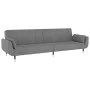 Sofá cama de 2 plazas con dos almohadas terciopelo gris claro by vidaXL, Sofas - Ref: Foro24-337582, Price: 310,23 €, Discoun...
