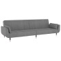 Sofá cama de 2 plazas con dos almohadas terciopelo gris claro by vidaXL, Sofas - Ref: Foro24-337582, Price: 316,75 €, Discoun...