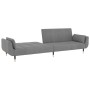 Sofá cama de 2 plazas con dos almohadas terciopelo gris claro by vidaXL, Sofas - Ref: Foro24-337582, Price: 316,75 €, Discoun...