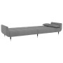 Sofá cama de 2 plazas con dos almohadas terciopelo gris claro by vidaXL, Sofas - Ref: Foro24-337582, Price: 316,75 €, Discoun...