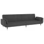 2-seater sofa bed with two dark gray velvet pillows by vidaXL, Sofas - Ref: Foro24-337583, Price: 324,67 €, Discount: %