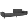 2-seater sofa bed with two dark gray velvet pillows by vidaXL, Sofas - Ref: Foro24-337583, Price: 352,70 €, Discount: %