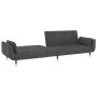 2-seater sofa bed with two dark gray velvet pillows by vidaXL, Sofas - Ref: Foro24-337583, Price: 324,67 €, Discount: %