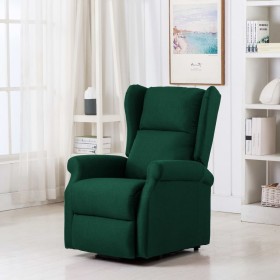 Sillón elevable tela verde oscuro