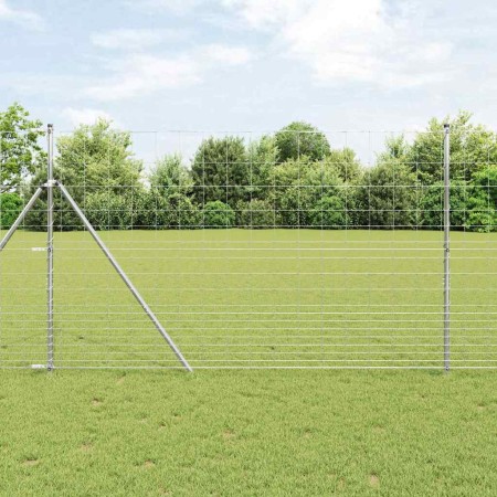 Valla de campo Gris 1.5 x 10 m Acero en Paneles de vallas | Comprar online en Foro24