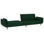2-seater sofa bed with two dark green velvet cushions by vidaXL, Sofas - Ref: Foro24-337584, Price: 353,74 €, Discount: %
